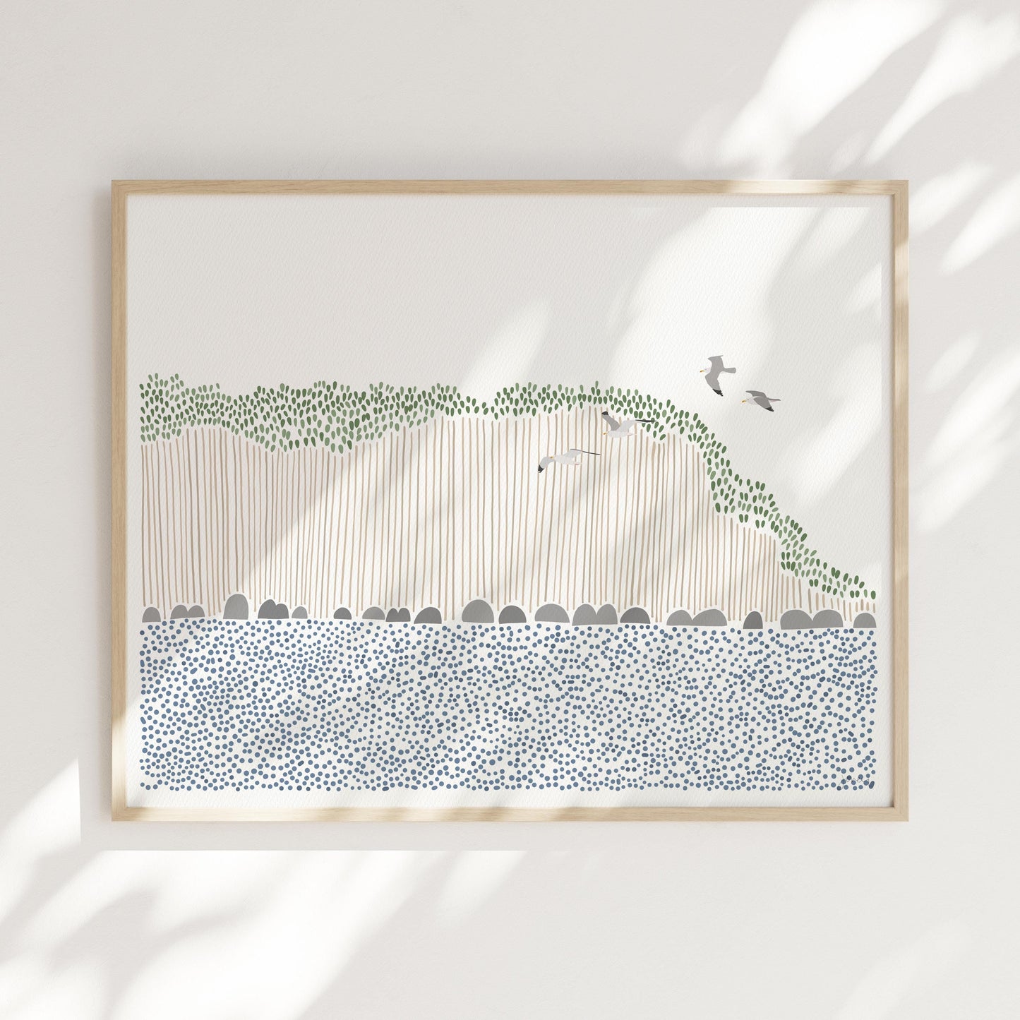 Ocean Cliffs Art Print - Unframed or Framed - 240908