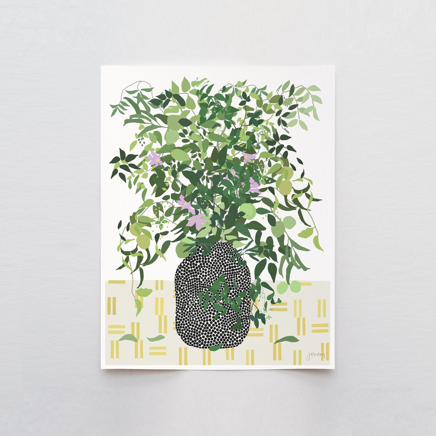 Crabapple Abstract Art Print - Unframed or Framed - Botanical Home Decor - 200509