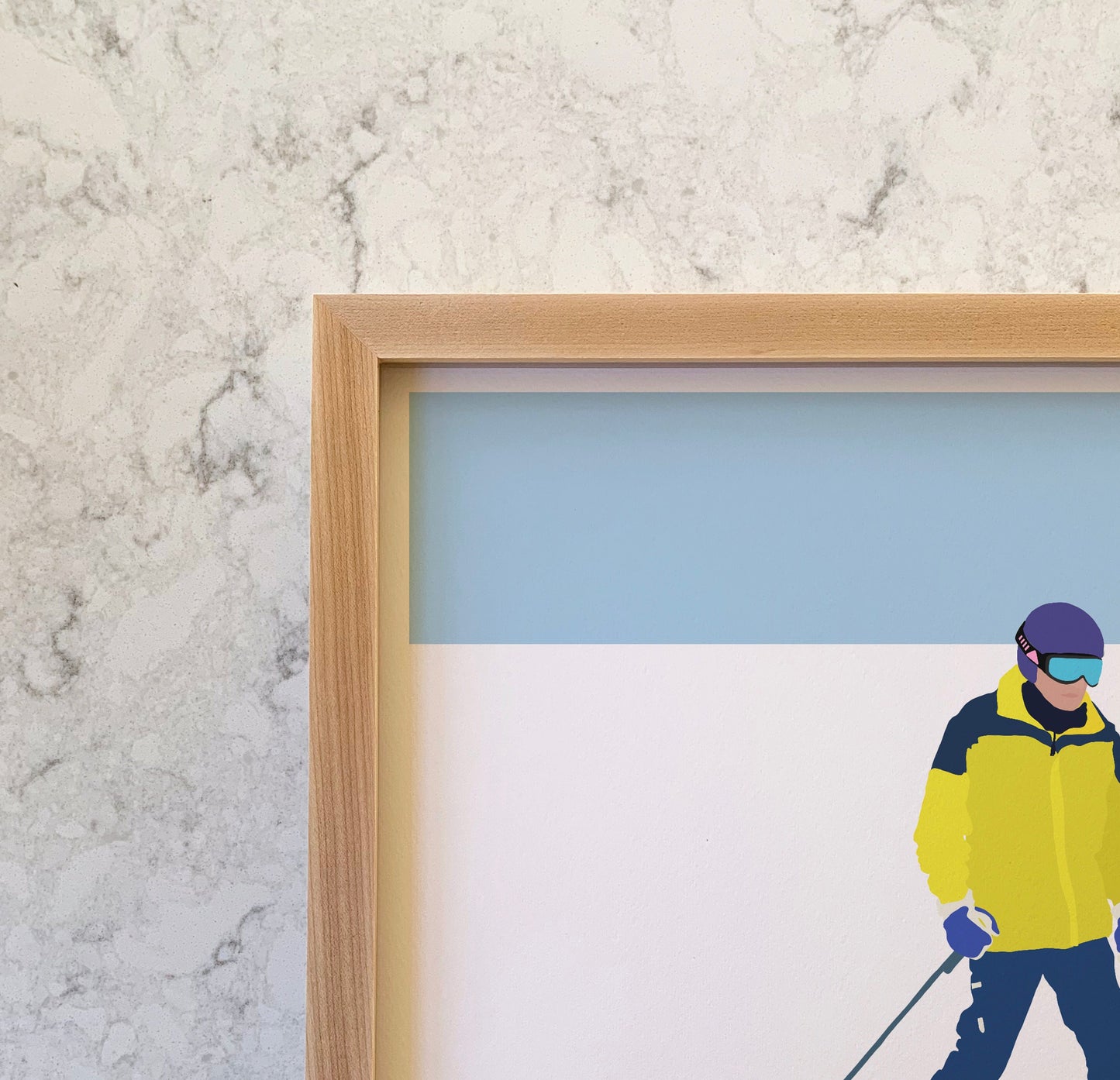 Ski Family Art Print -  Unframed or Framed - 220108