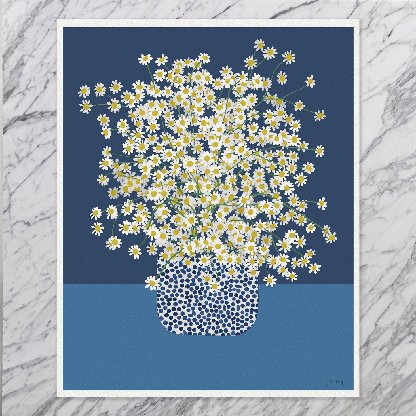 Chamomile Flower Still Life Art Print -  Unframed or Framed - 230304