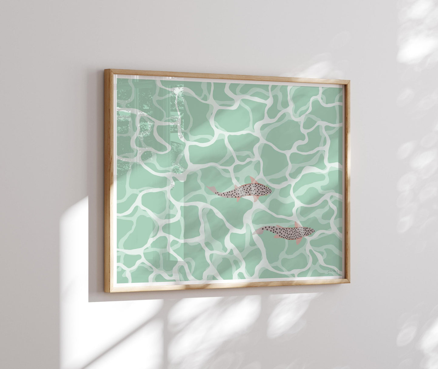 Trout Fish Swimming Underwater Art Print - Signed - 250705