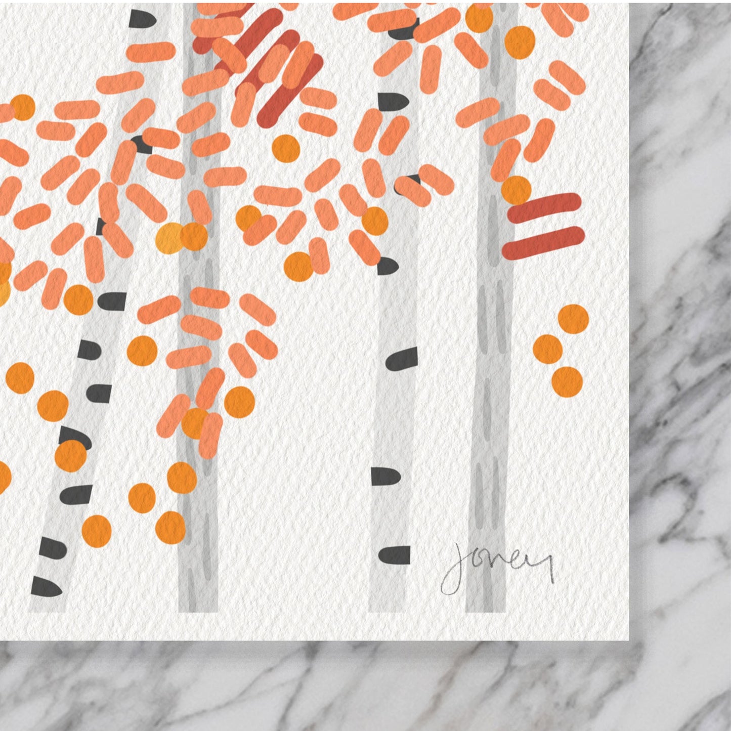 Owl in Fall Foliage Art Print - Signed by Jorey Hurley - 251130