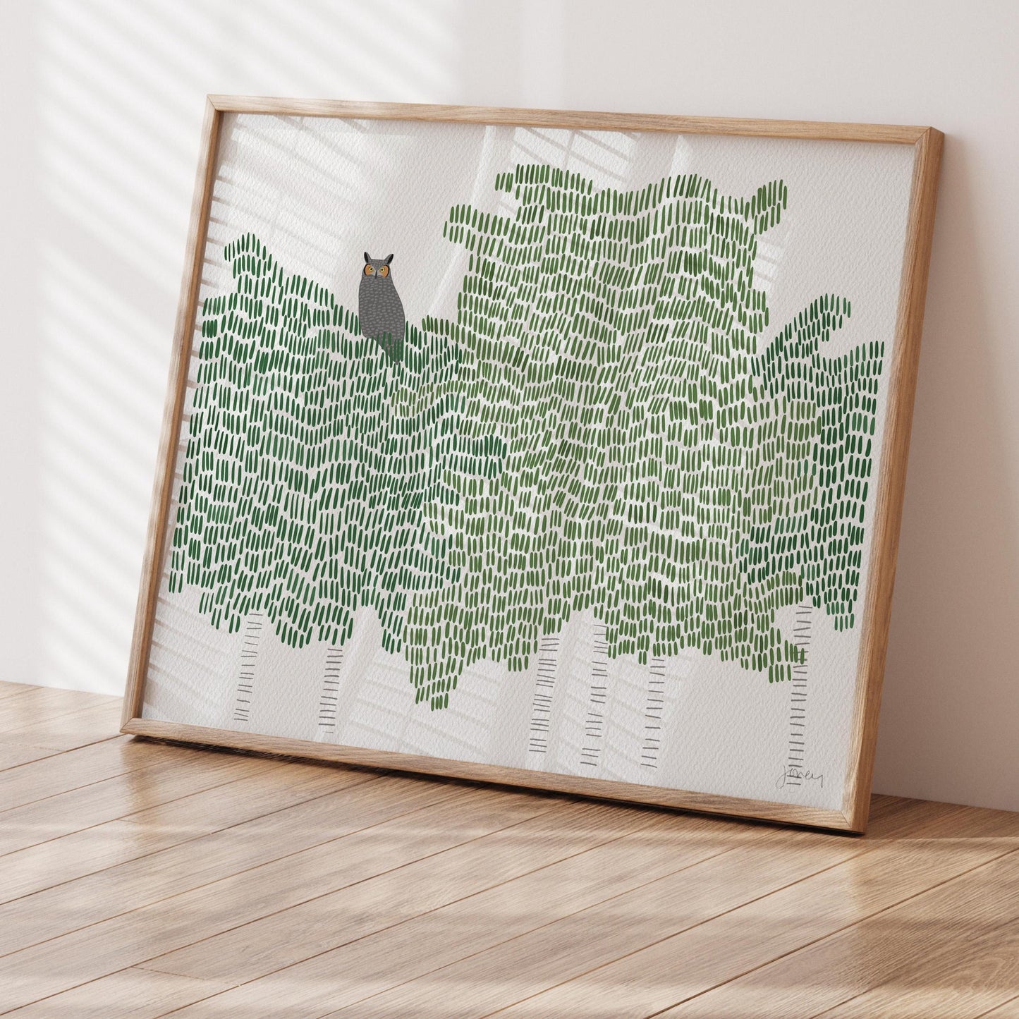 Nesting Great Horned Owl Art Print - Signed and Printed by Jorey Hurley - 251109