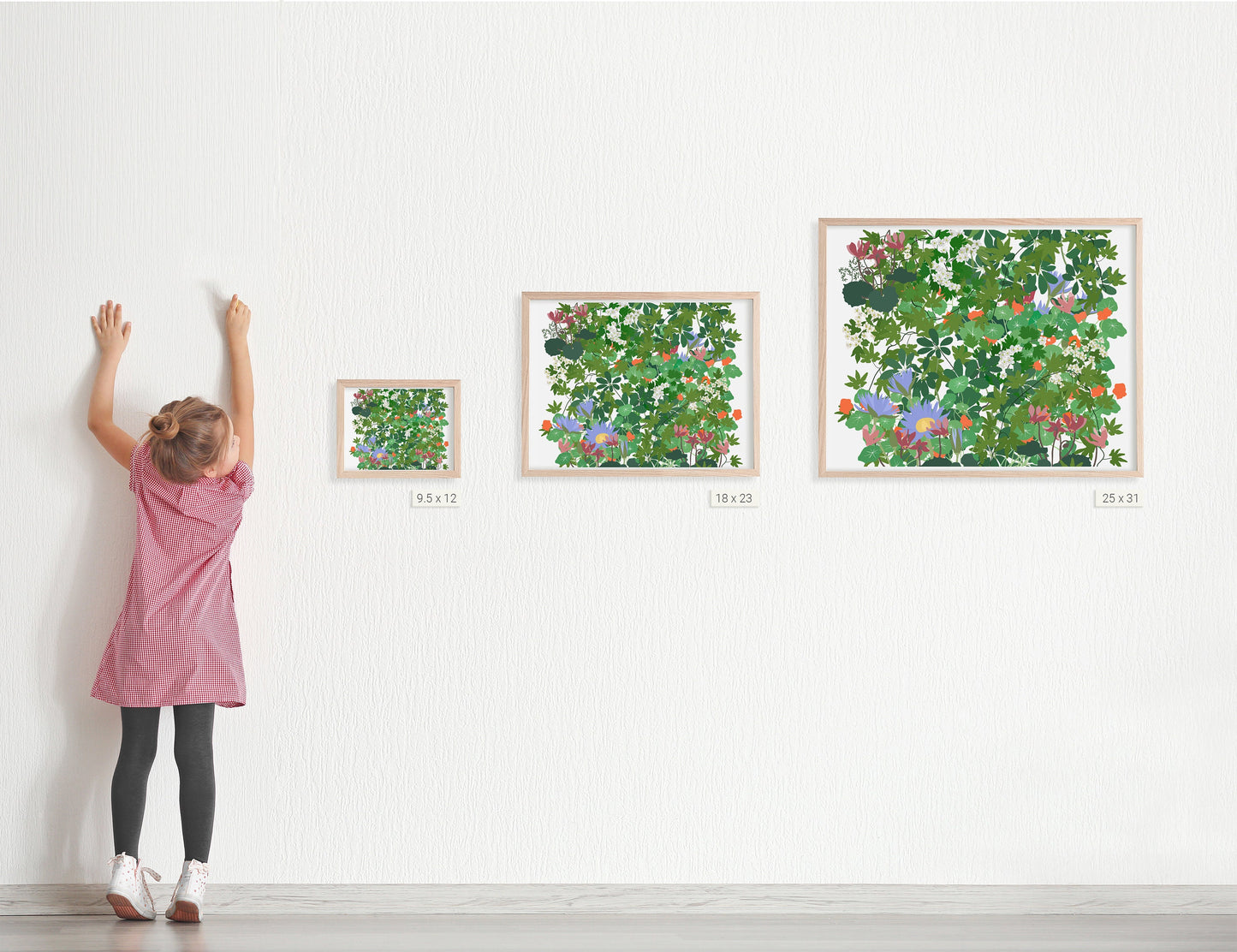 Millefleur Water Lillies Art Print - Unframed or Framed - 210315A