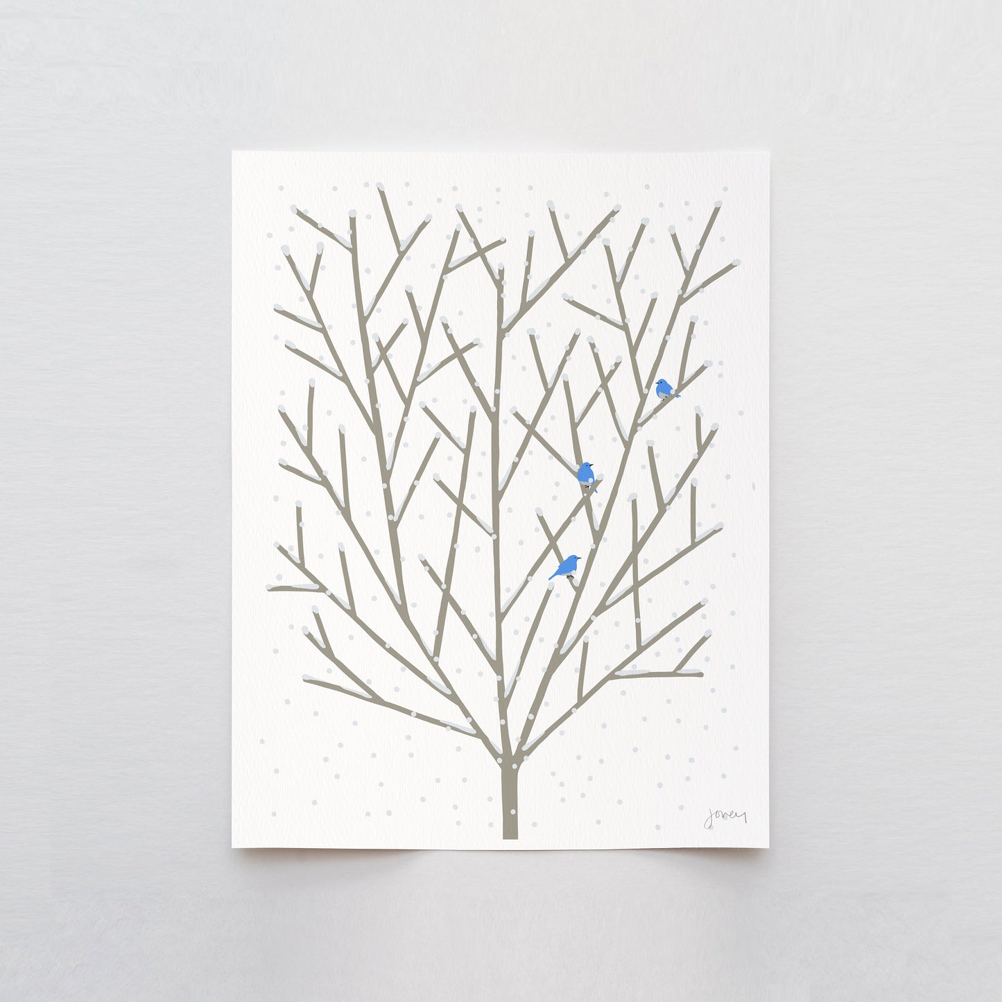 Winter Maple Abstract Art Print - Unframed or Framed - 231210