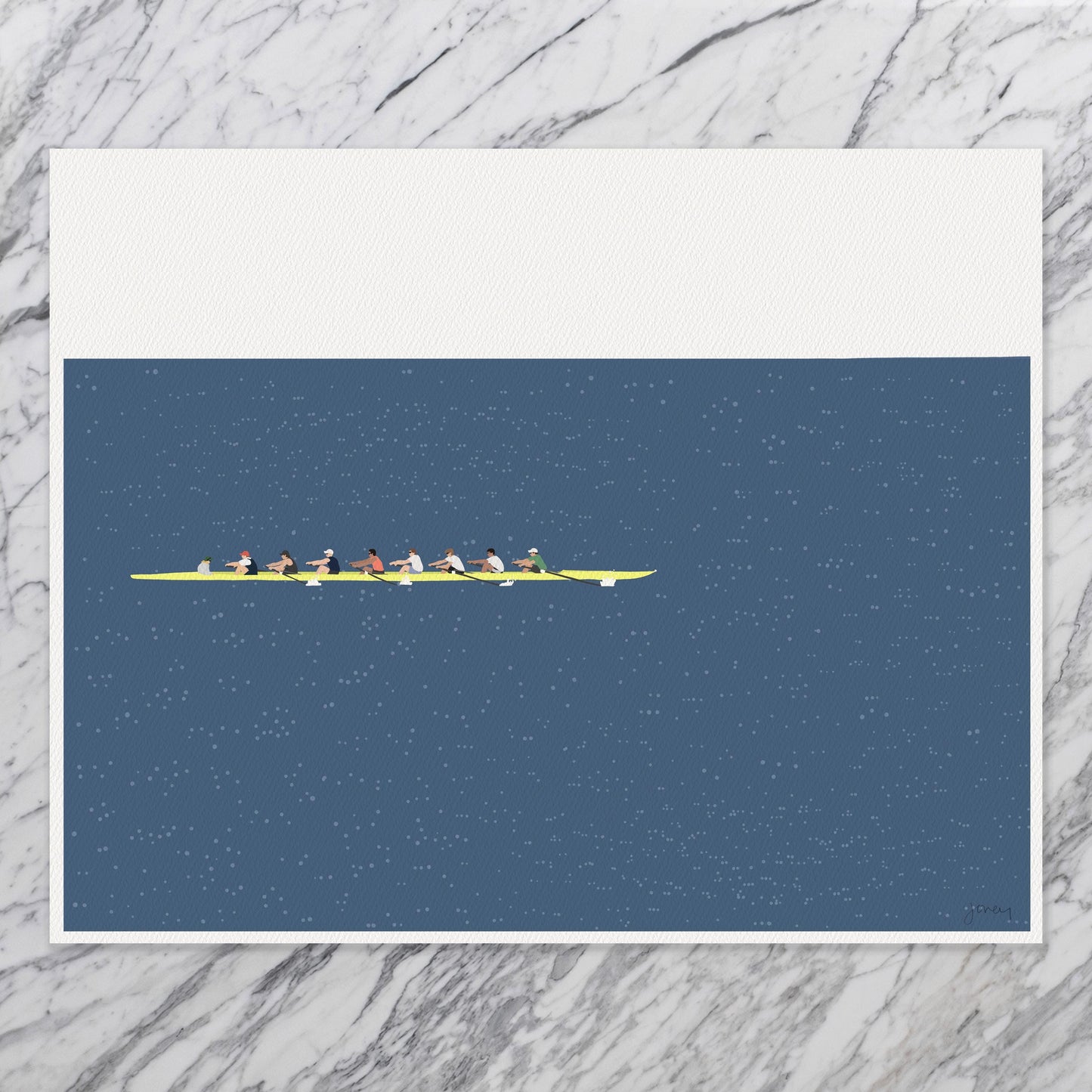 Rowing Eight Art Print - Unframed or Framed - 241109
