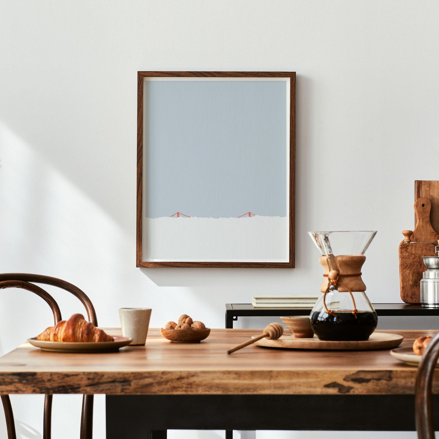 Golden Gate Bridge in Fog Art Print -  Unframed or Framed - 120930