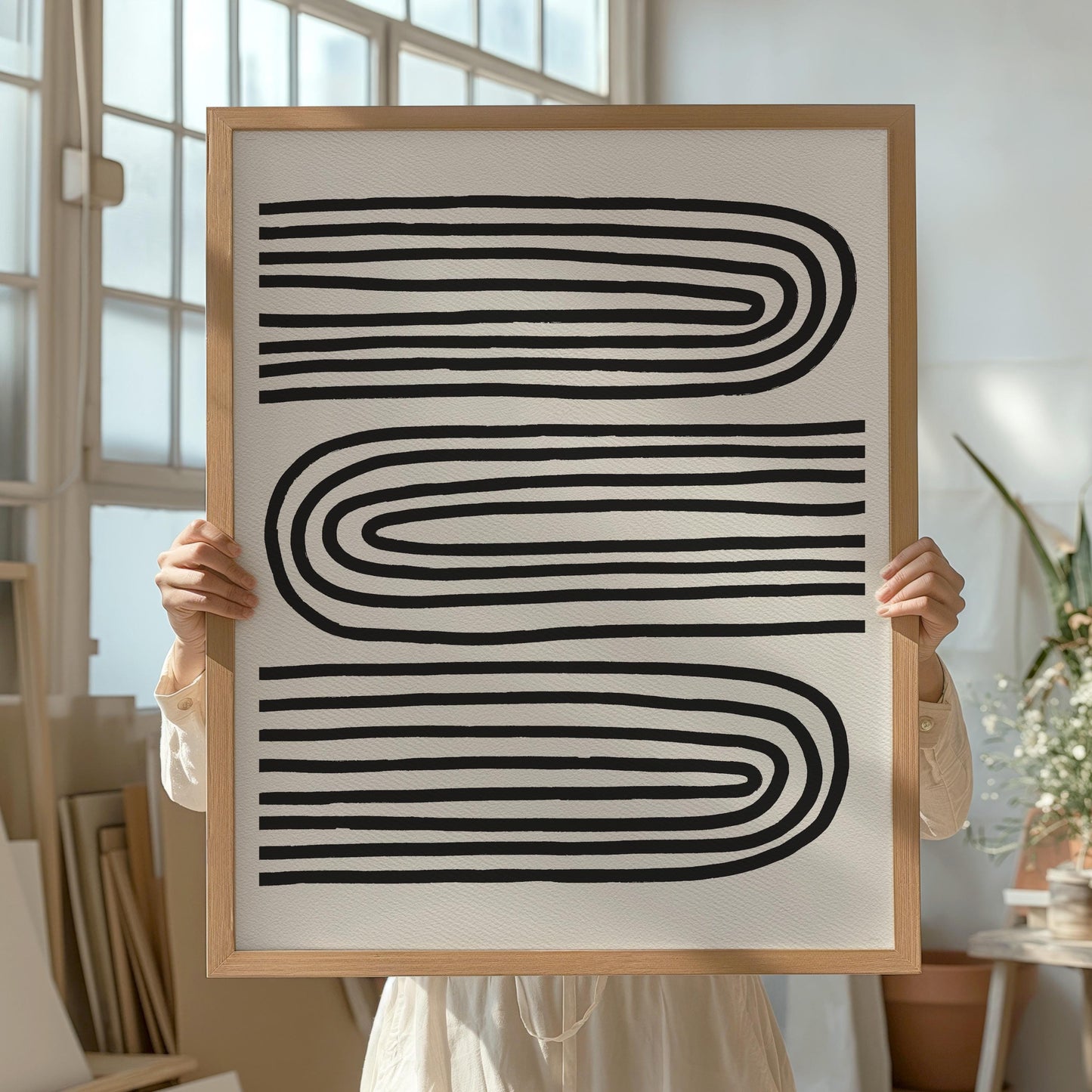 Oxbow Abstract Art Print - Unframed or Framed - 200218