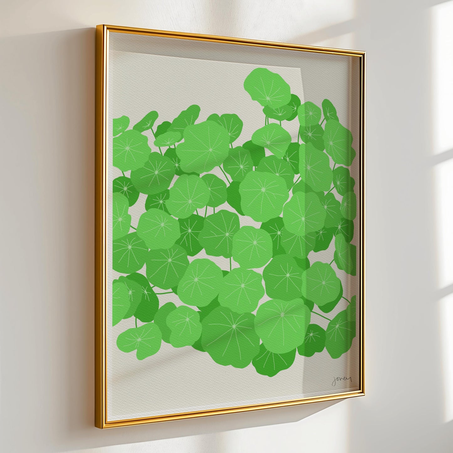 Nasturtium Leaves Art Print - Unframed or Framed - 120131