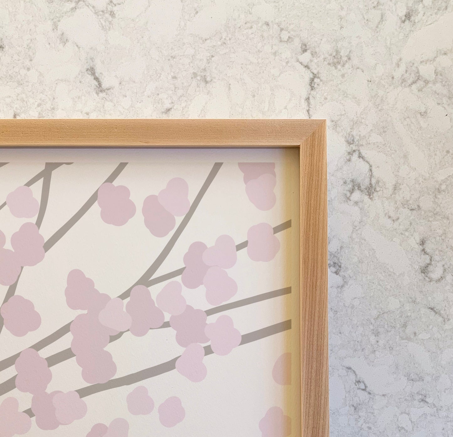 Cherry Blossom with Robin Art Print - Unframed or Framed - 140212