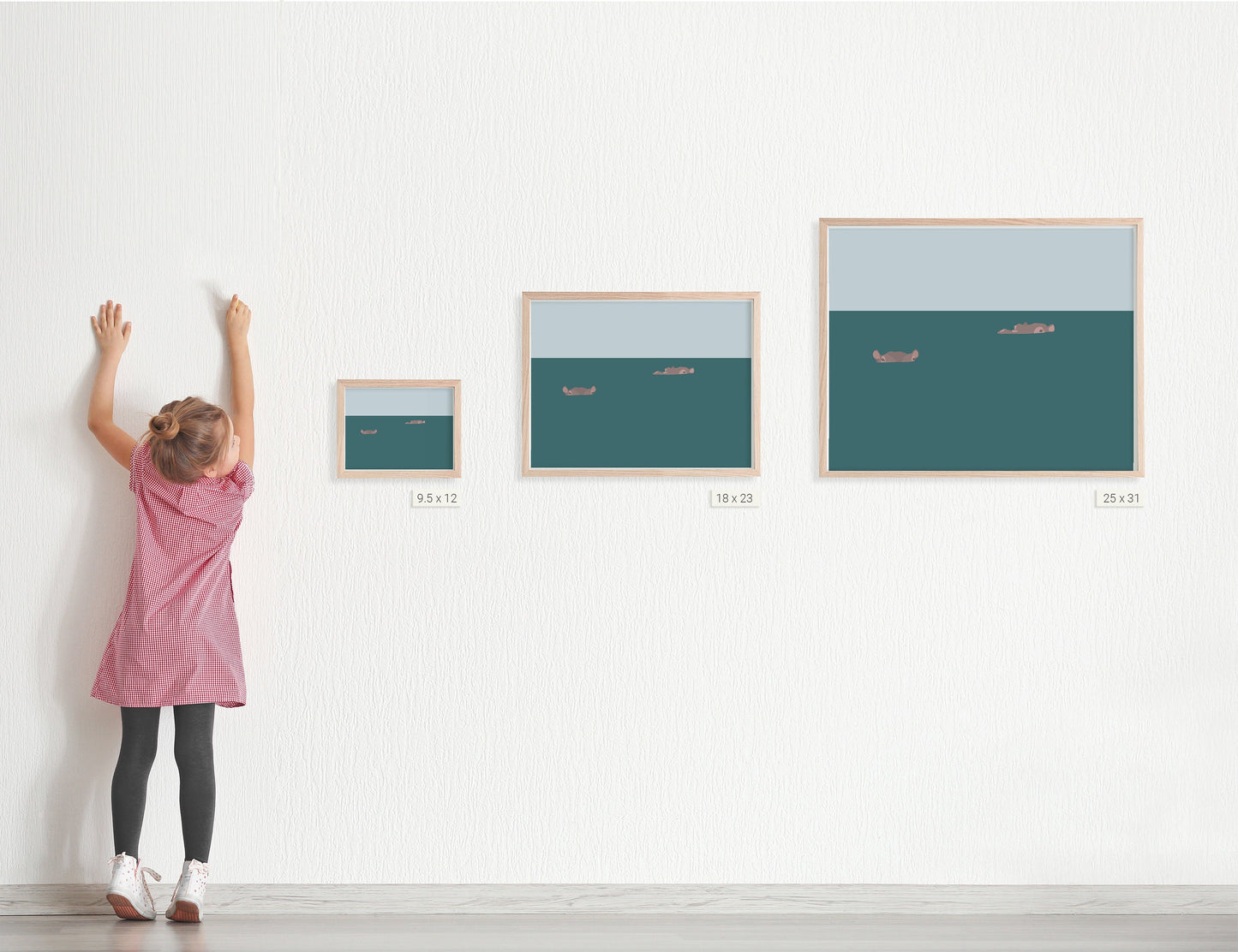 Hippos Art Print - Unframed or Framed - 151130