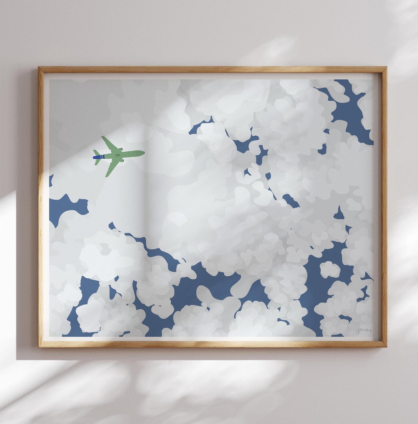 Airplane Overhead Art Print - Unframed or Framed - 250204