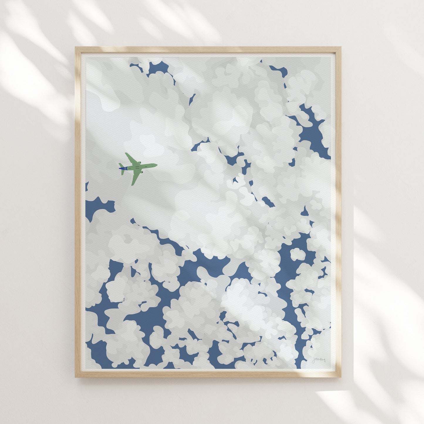 Airplane Overhead Art Print - Unframed or Framed - 140109