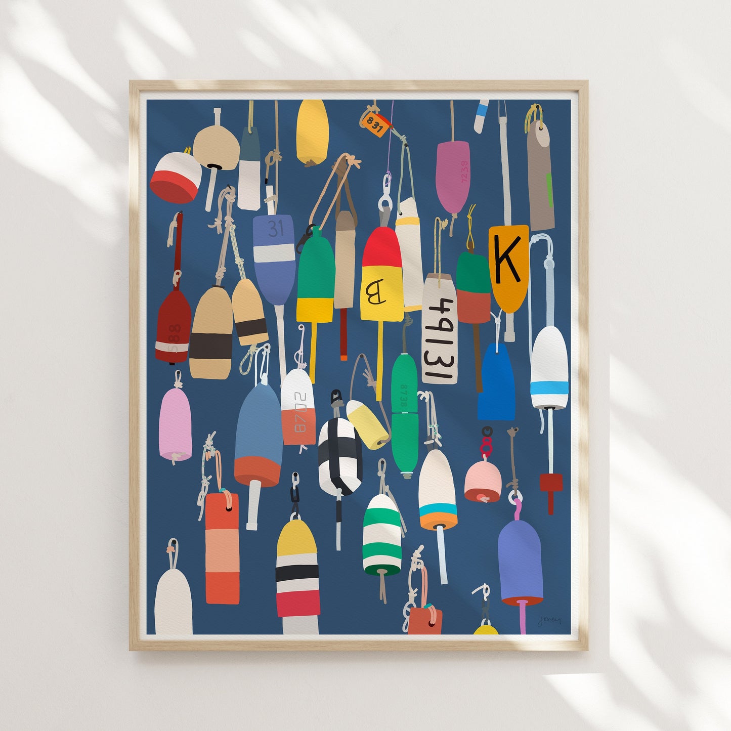 Lobster Buoys Signed Art Print - 211111