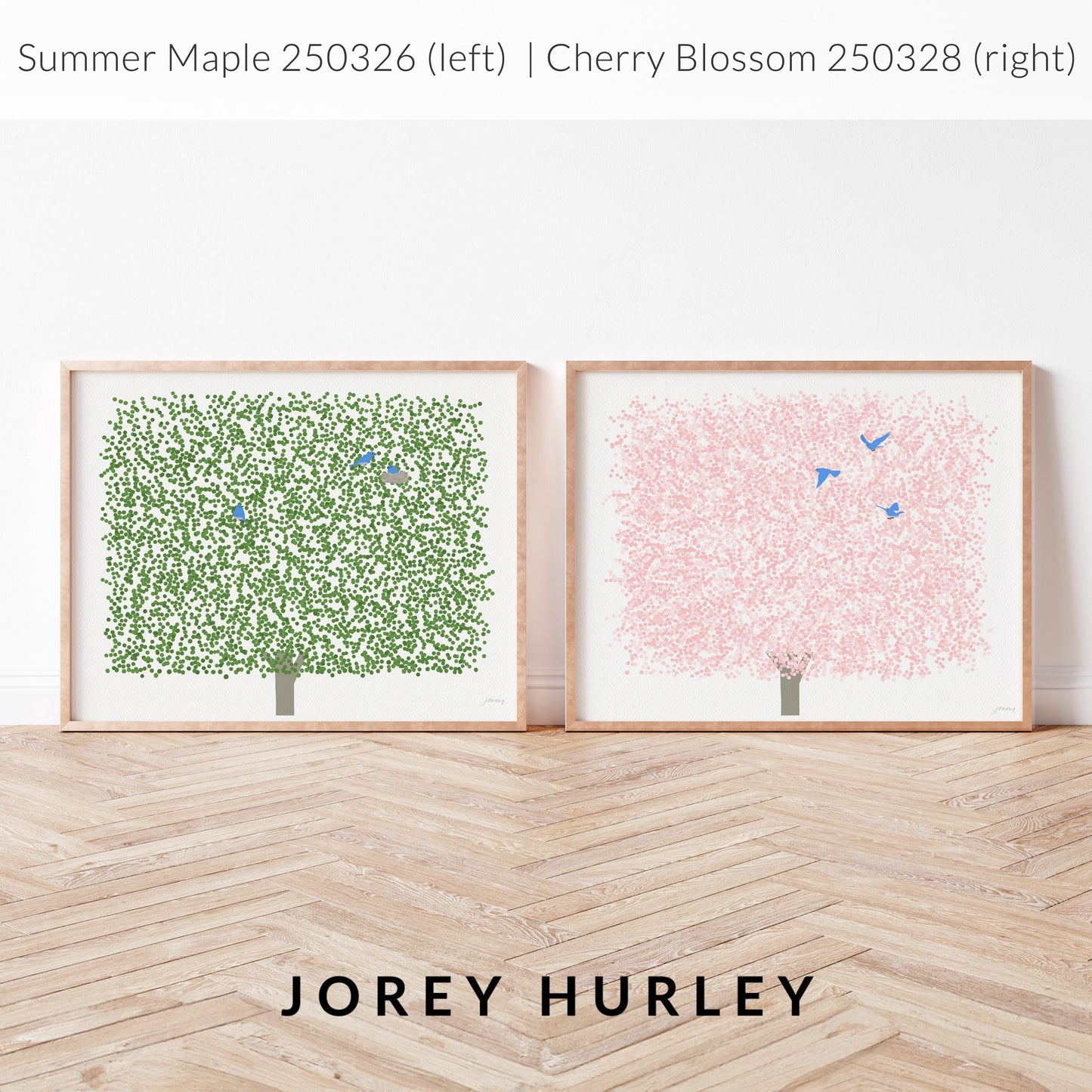 Cherry Blossoms Landscape Art Print- Unframed or Framed - 250328