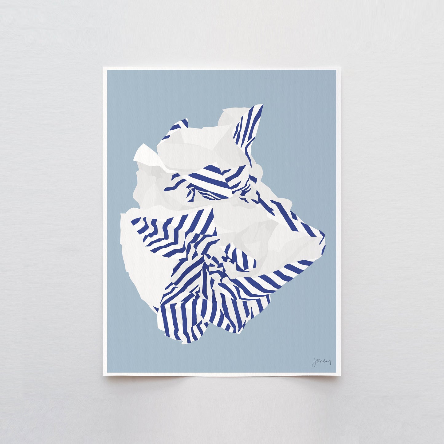 Abstract Crumpled Paper Art Print - Unframed or Framed - 231231