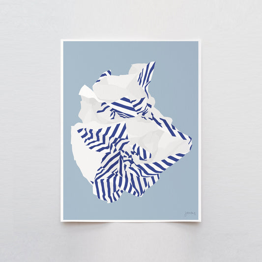 Abstract Crumpled Paper Art Print - Unframed or Framed - 231231