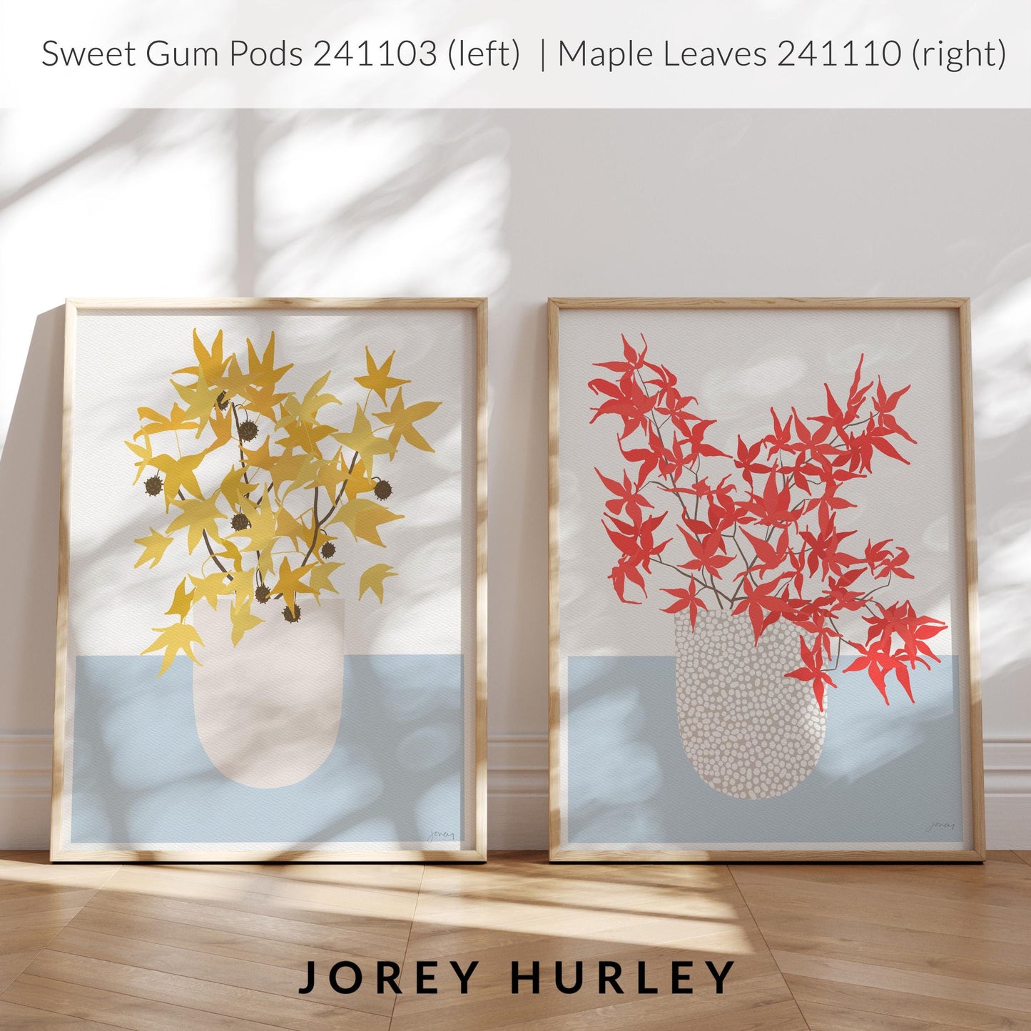 Maple Leaves Still Life Art Print - Unframed or Framed - 241110