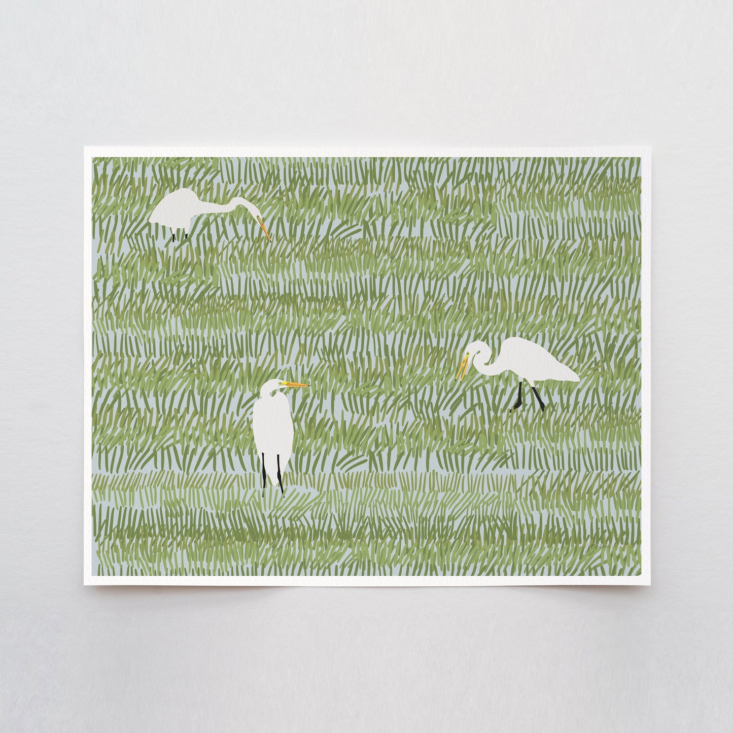 Great Egrets Art Print - Unframed or Framed - 220402