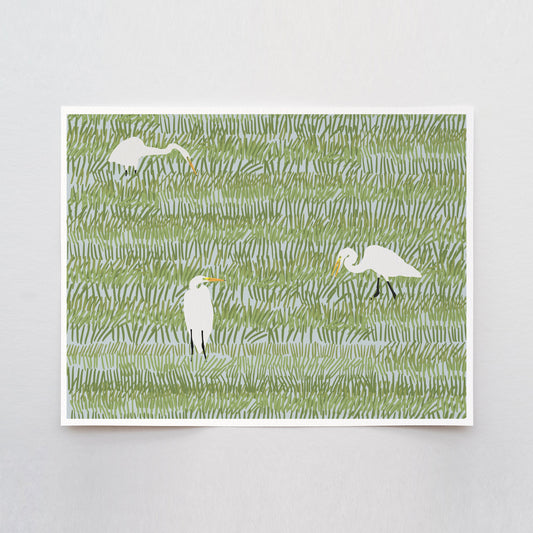 Great Egrets Art Print - Unframed or Framed - 220402