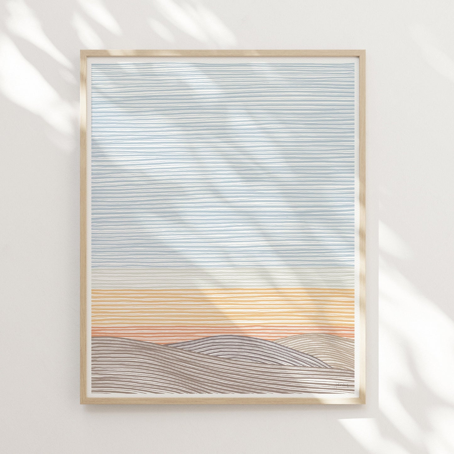 Desert Sunset Abstract Art Print - Unframed or Framed - 240207