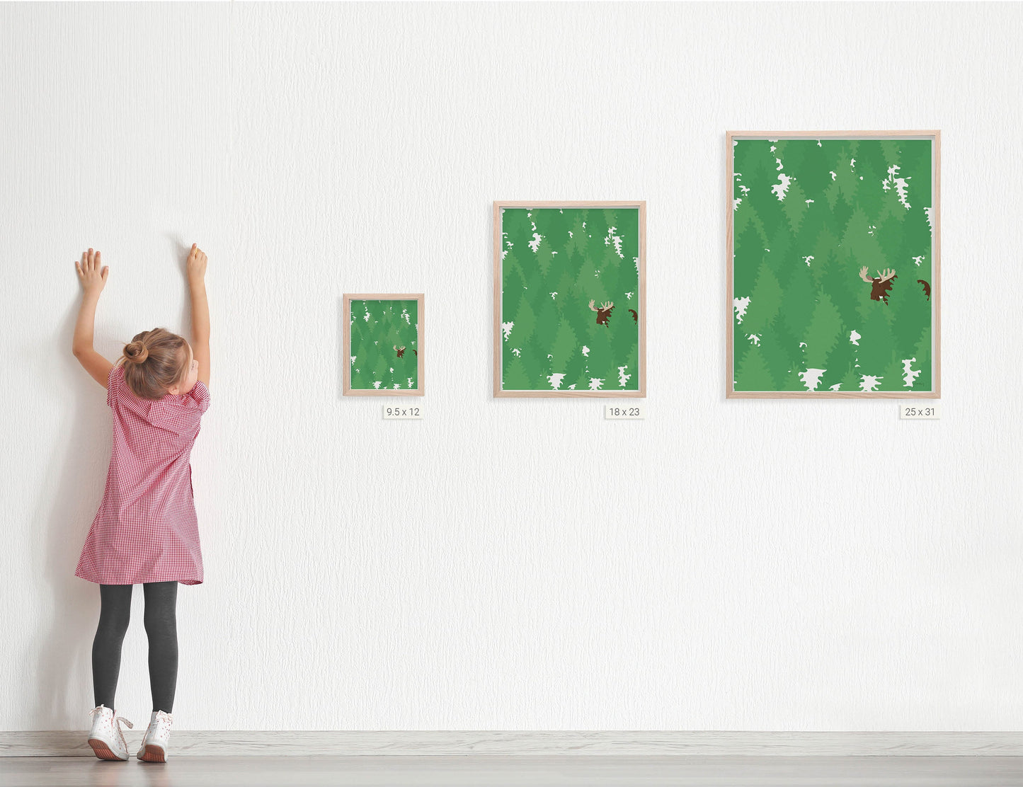 Moose in a Forest Art Print - Unframed or Framed - 221209