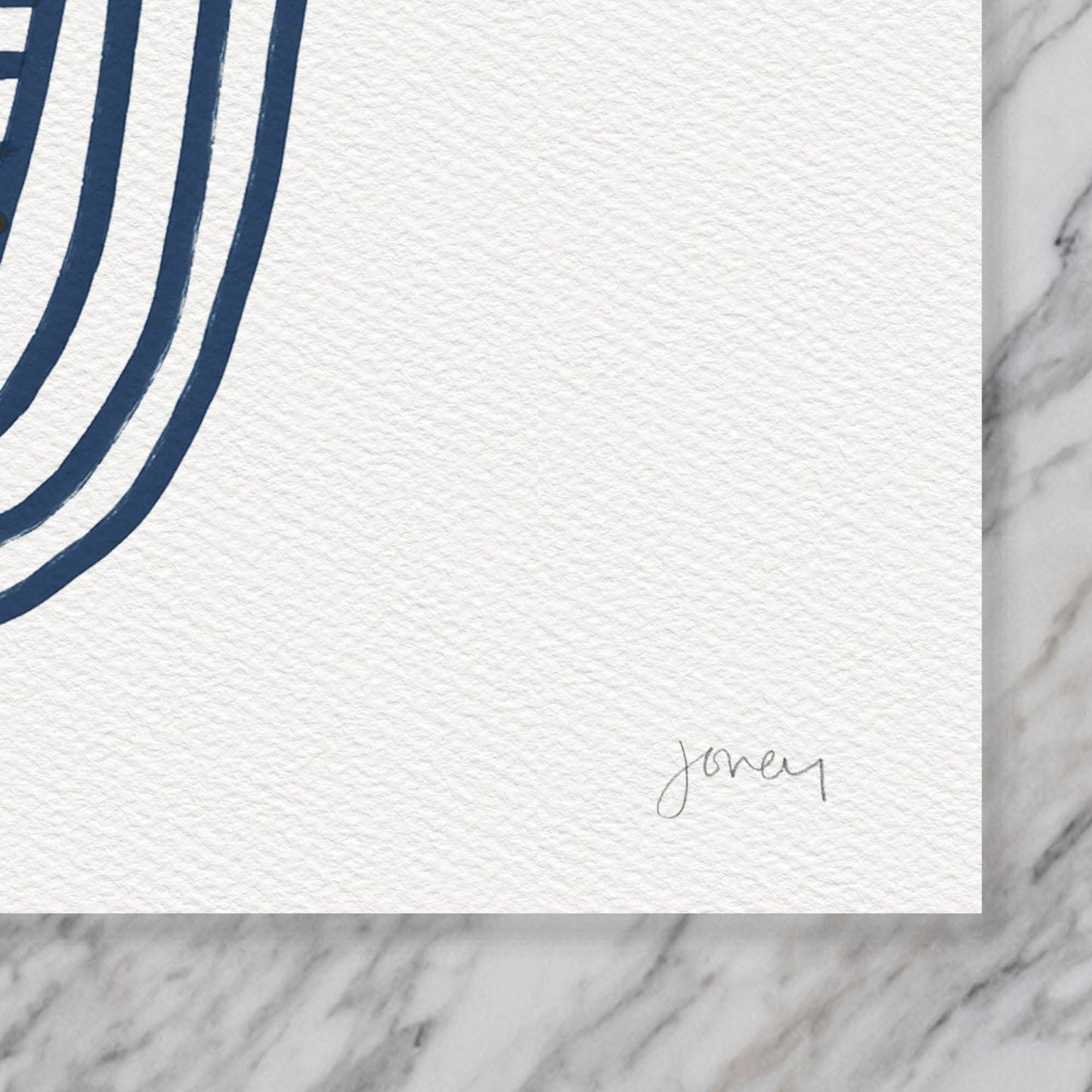 Blue and Pink Abstract Art Print - Unframed or Framed - 180308