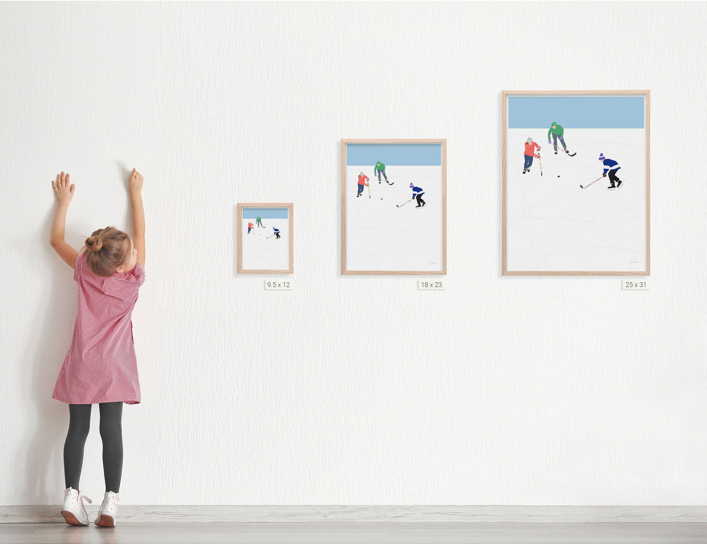 Pond Hockey Art Print - Unframed or Framed - 230210