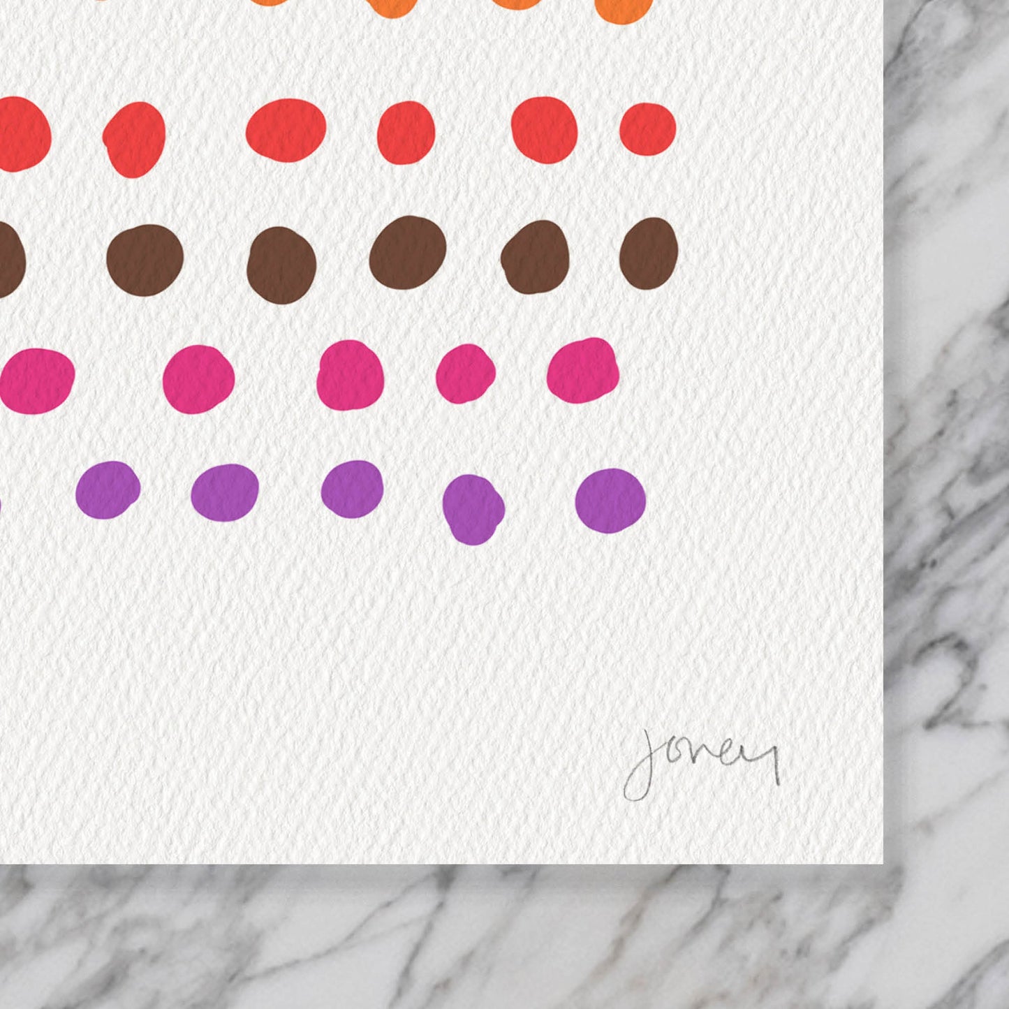 Rainbow Dots Art Print - Unframed or Framed - 150422