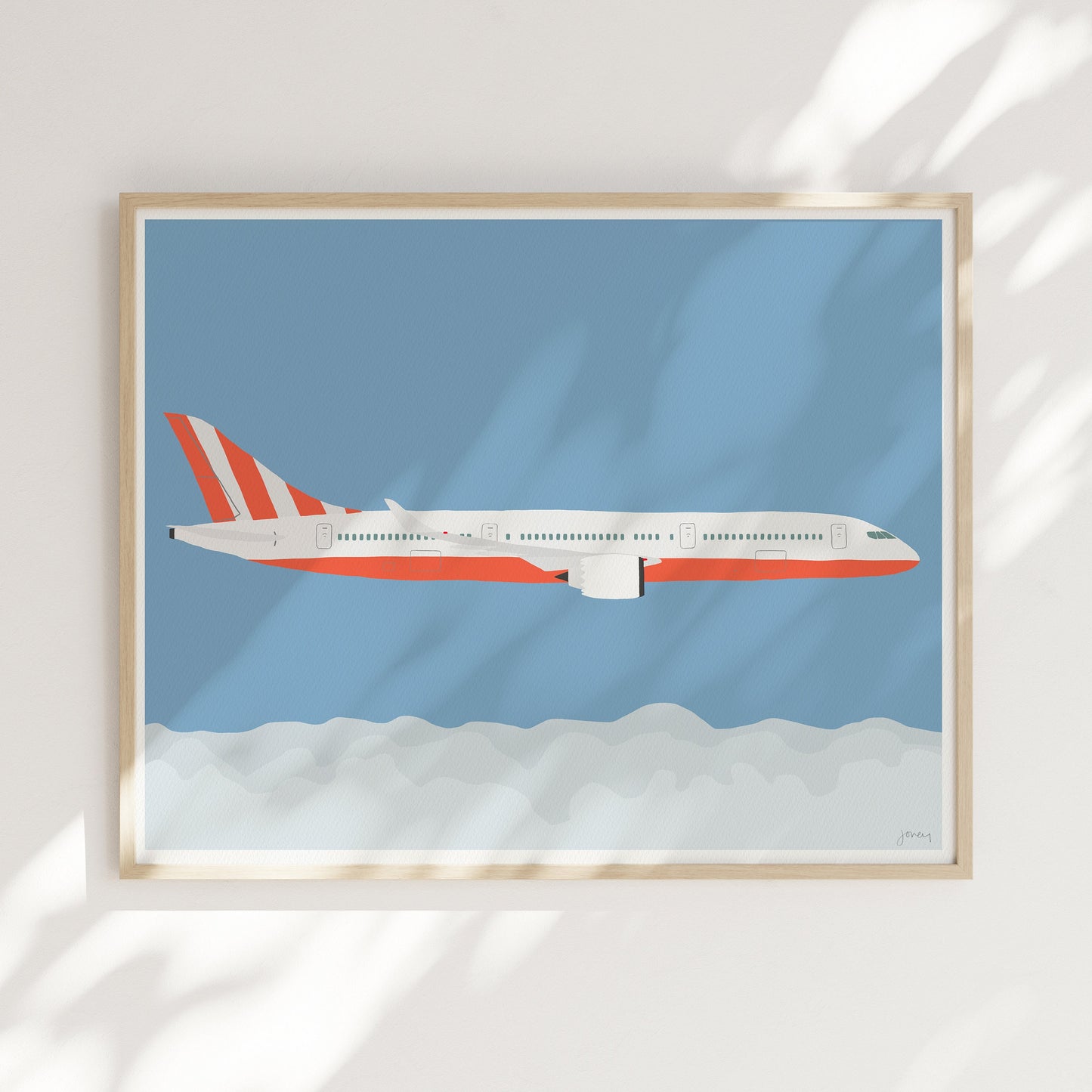 Plane in the Clouds Art Print - Unframed or Framed - 160125