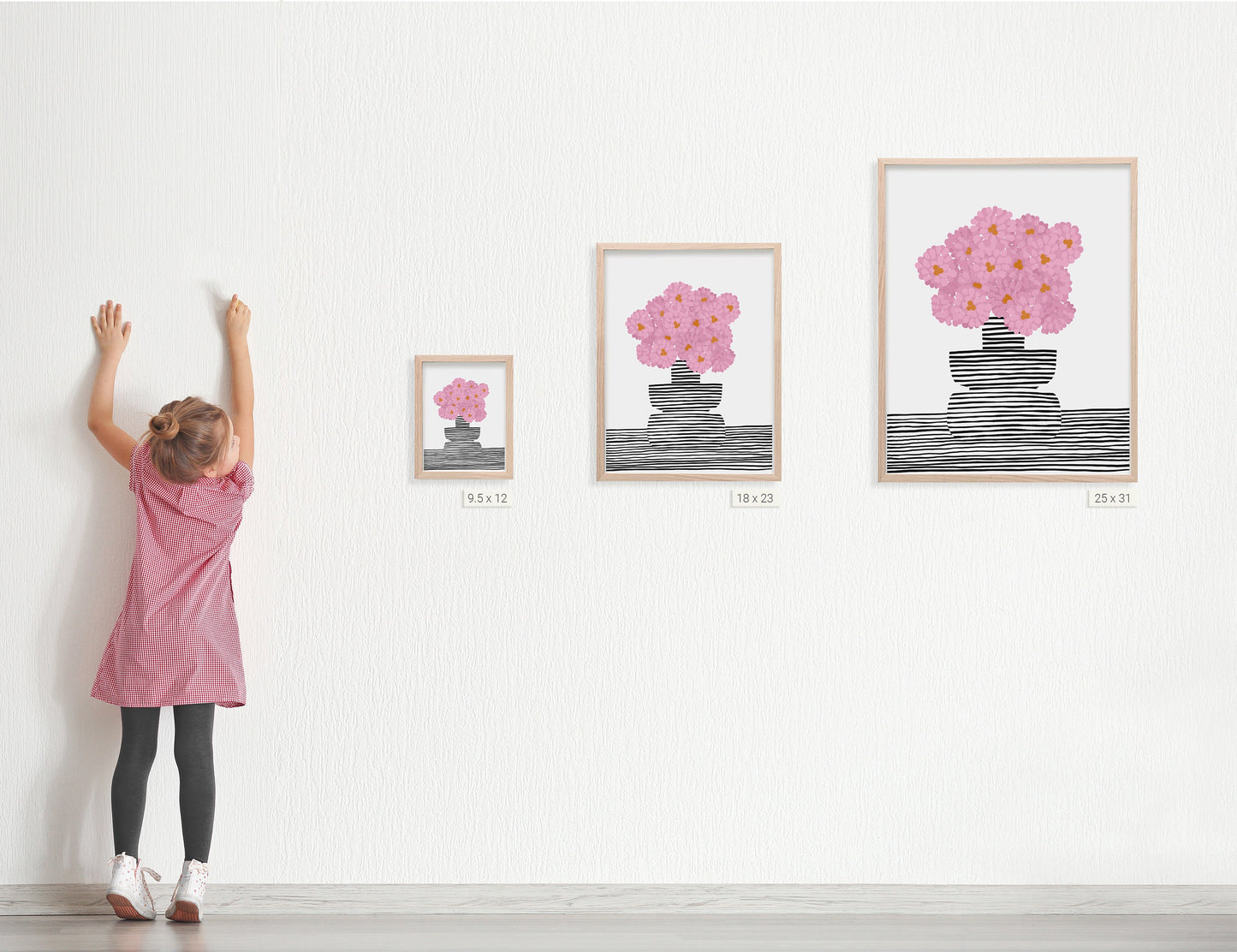 Dahlias Abstract Art Print - Unframed or Framed - 211017