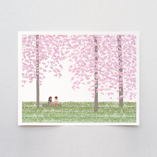 Sitting Under a Magnolia Tree Art Print - Unframed or Framed - 230429