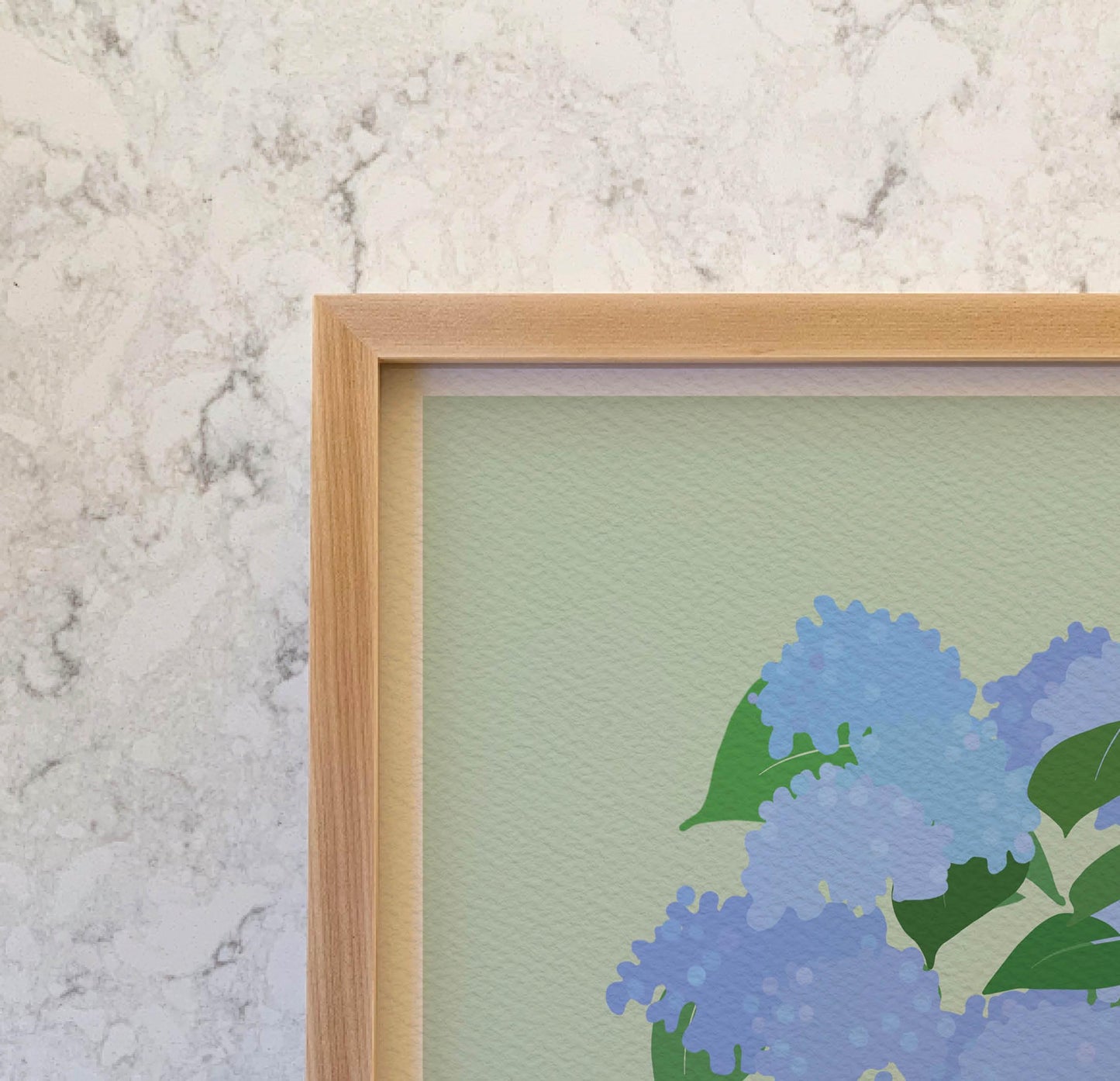 Blue Hydrangea Still Life Art Print - Unframed or Framed - 240628