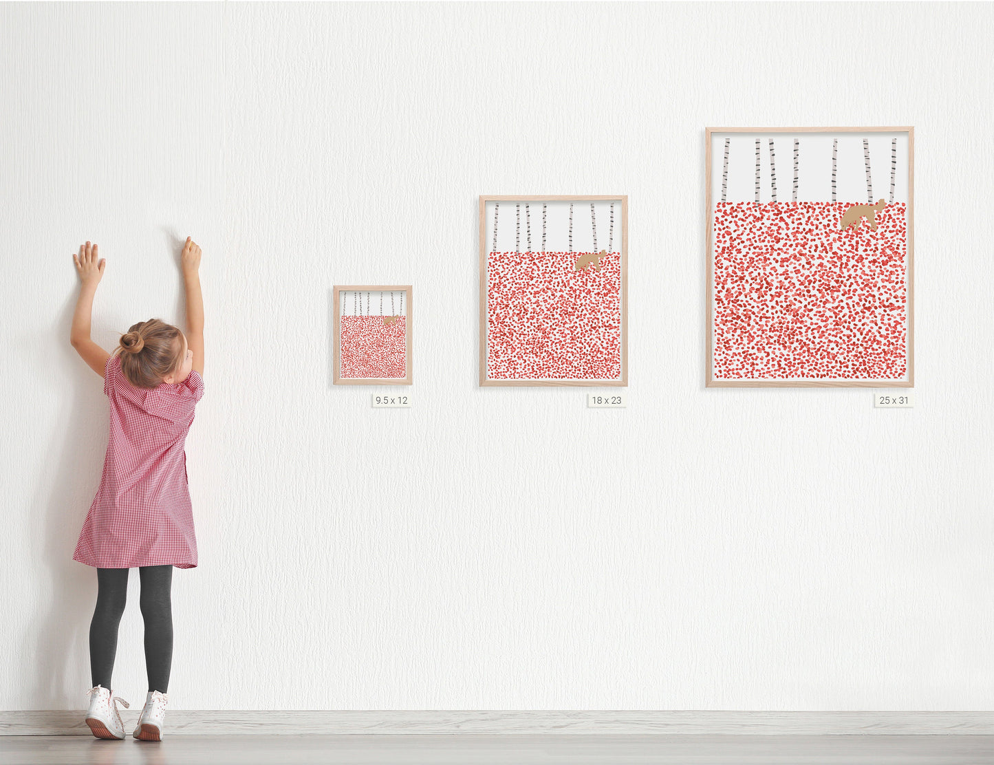 Autumn Leaves with a Golden Retriever Art Print - Unframed or Framed - 221115