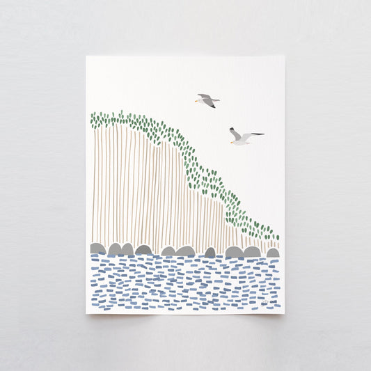 Ocean Cliffside Art Print - Unframed or Framed - 250307