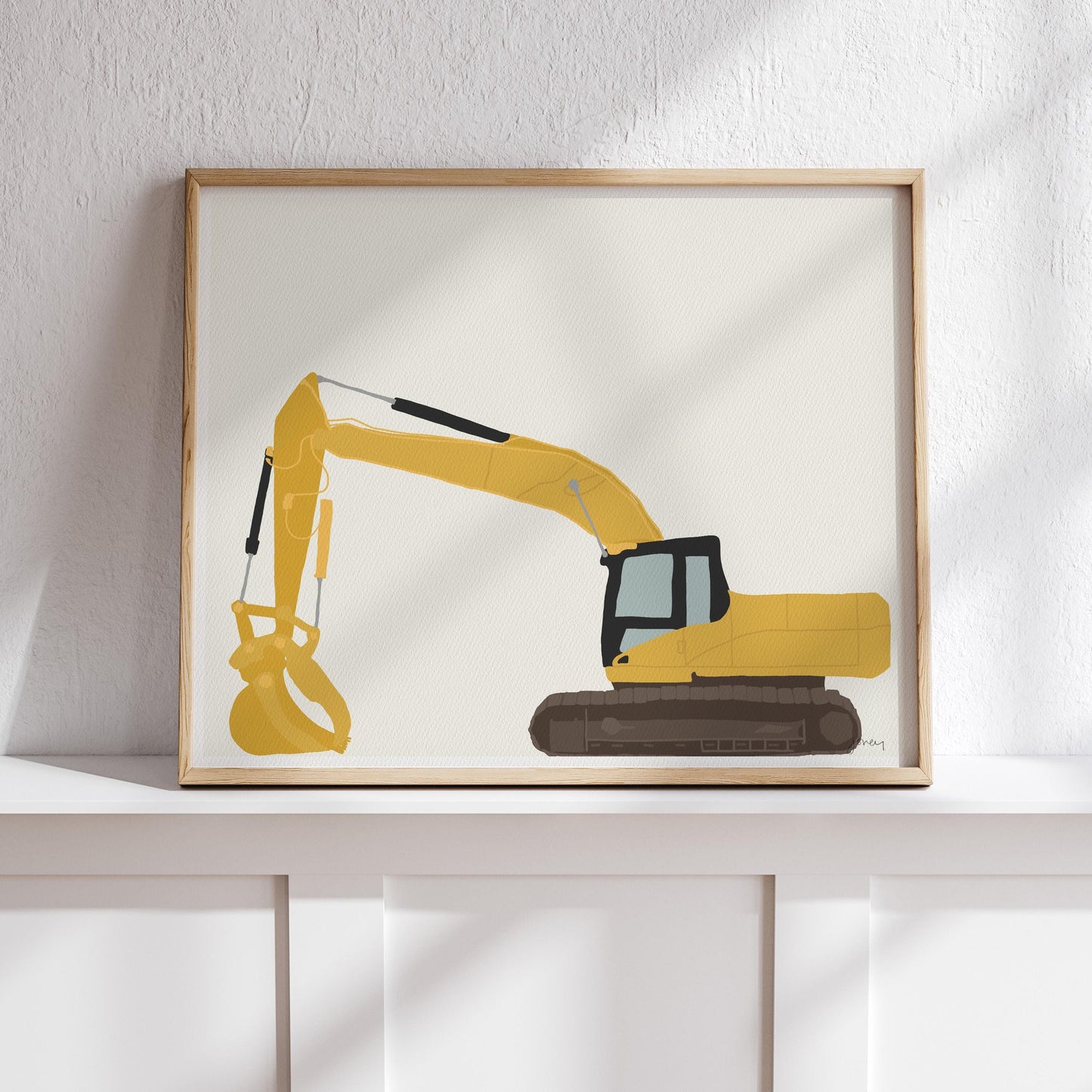 Excavator Art Print - Unframed or Framed - 141212