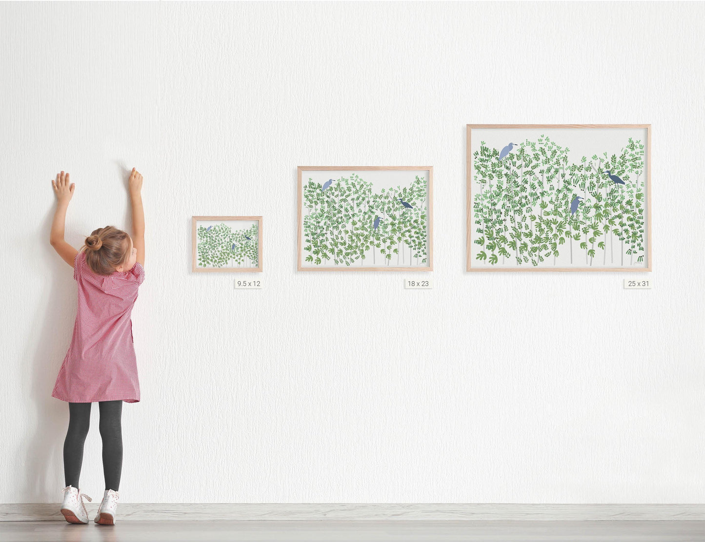 Mangrove with Little Blue Herons Art Print - Unframed or Framed - 250112