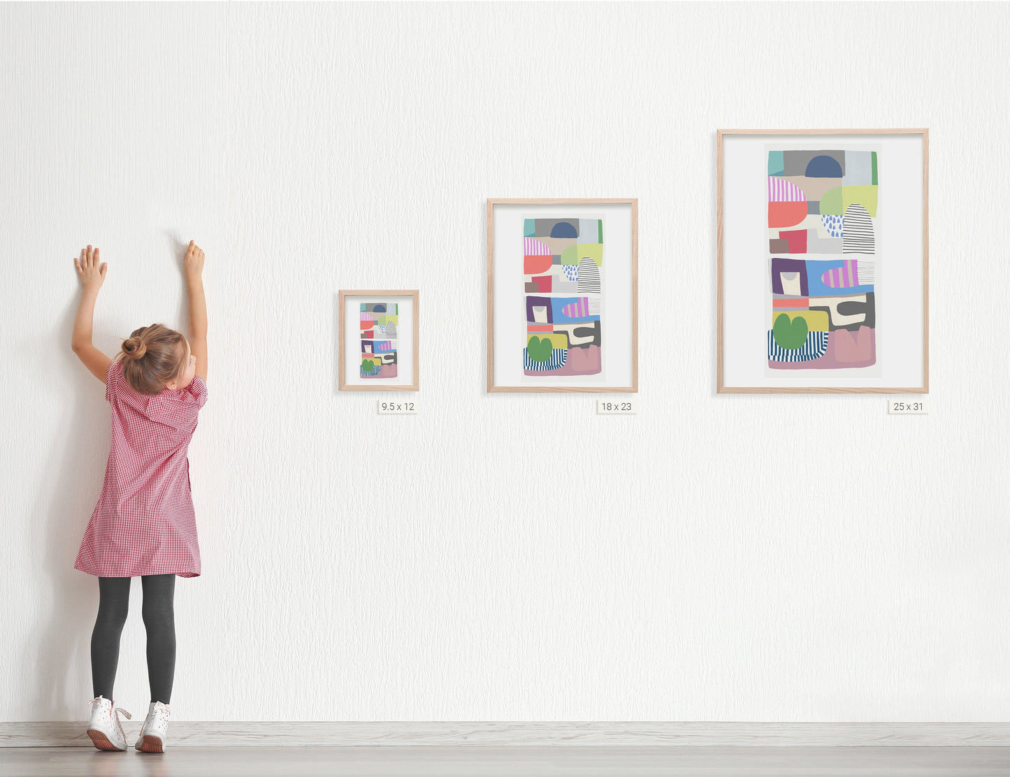 Colorful Shapes Abstract Art Print - Unframed or Framed - 180613