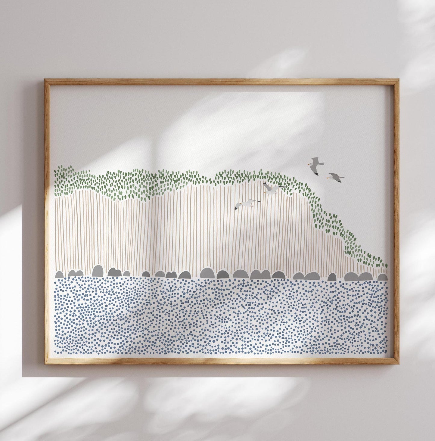 Ocean Cliffs Art Print - Unframed or Framed - 240908