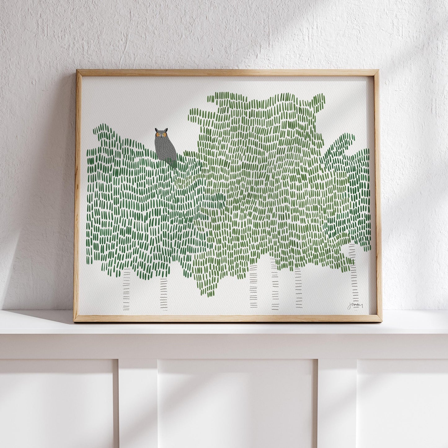 Nesting Great Horned Owl Art Print - Signed and Printed by Jorey Hurley - 251109