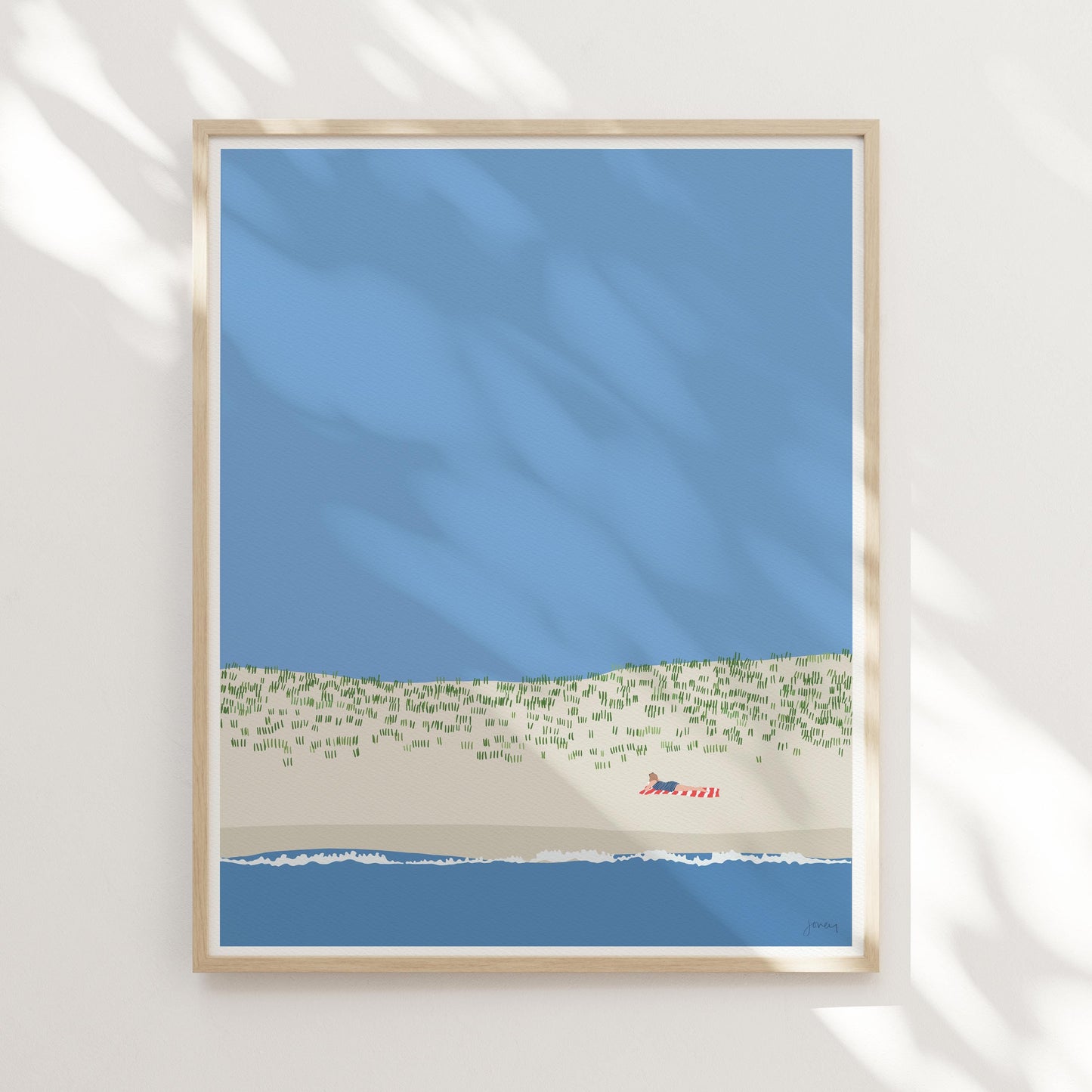 Beach Reading Art Print - Unframed or Framed - 230527