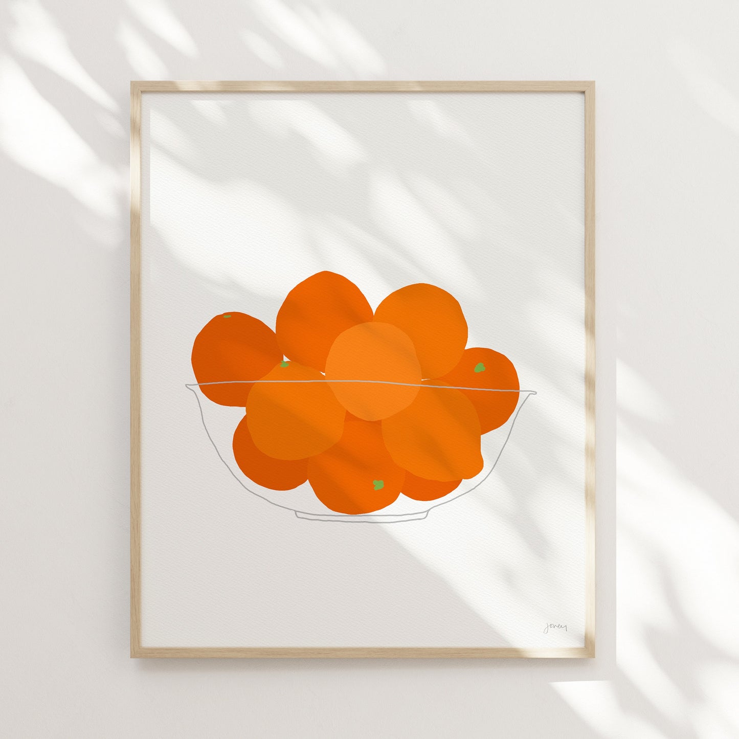 Glass Bowl with Oranges Art Print - Unframed or Framed - 120320