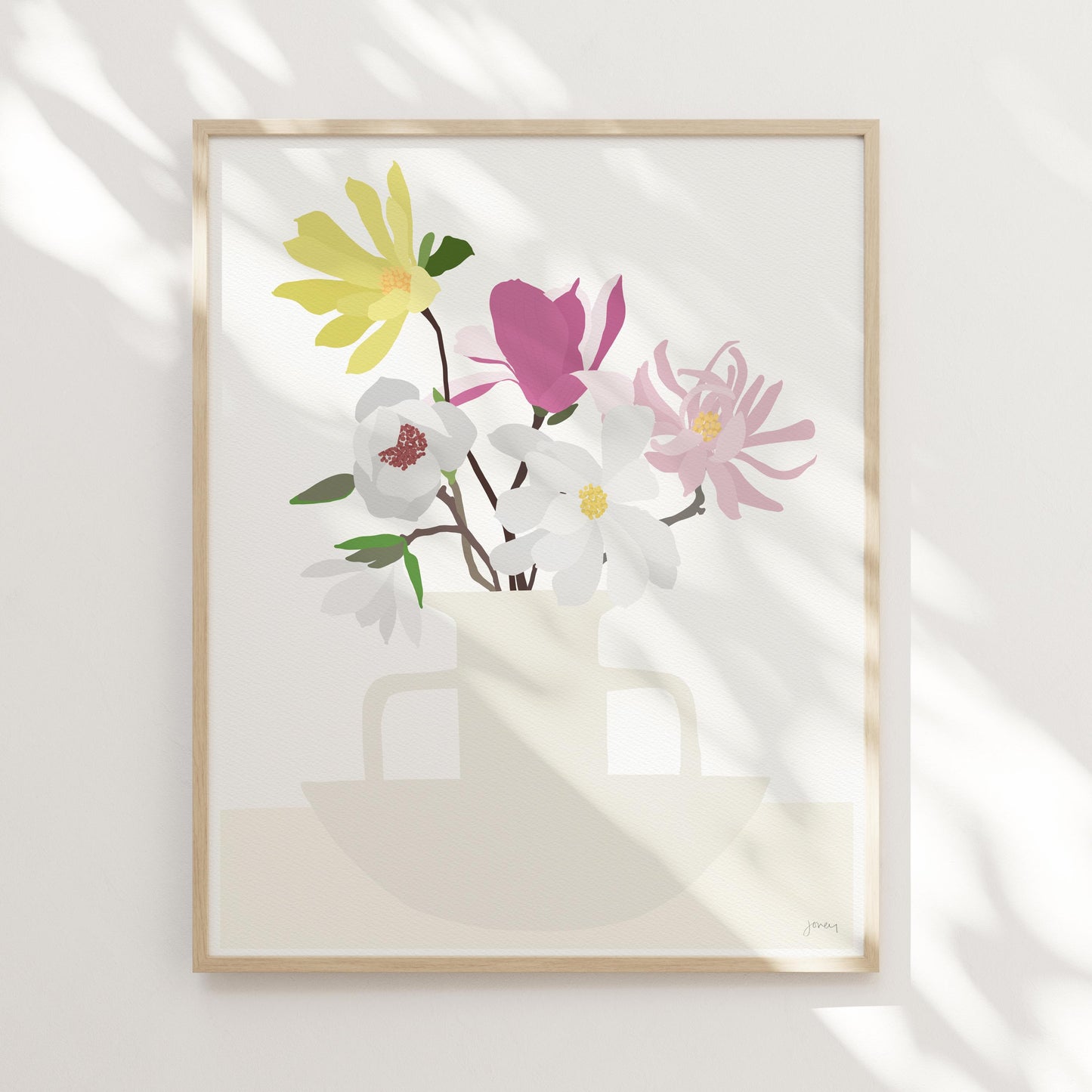 Still Life with Magnolia Flowers - Signed - 200802