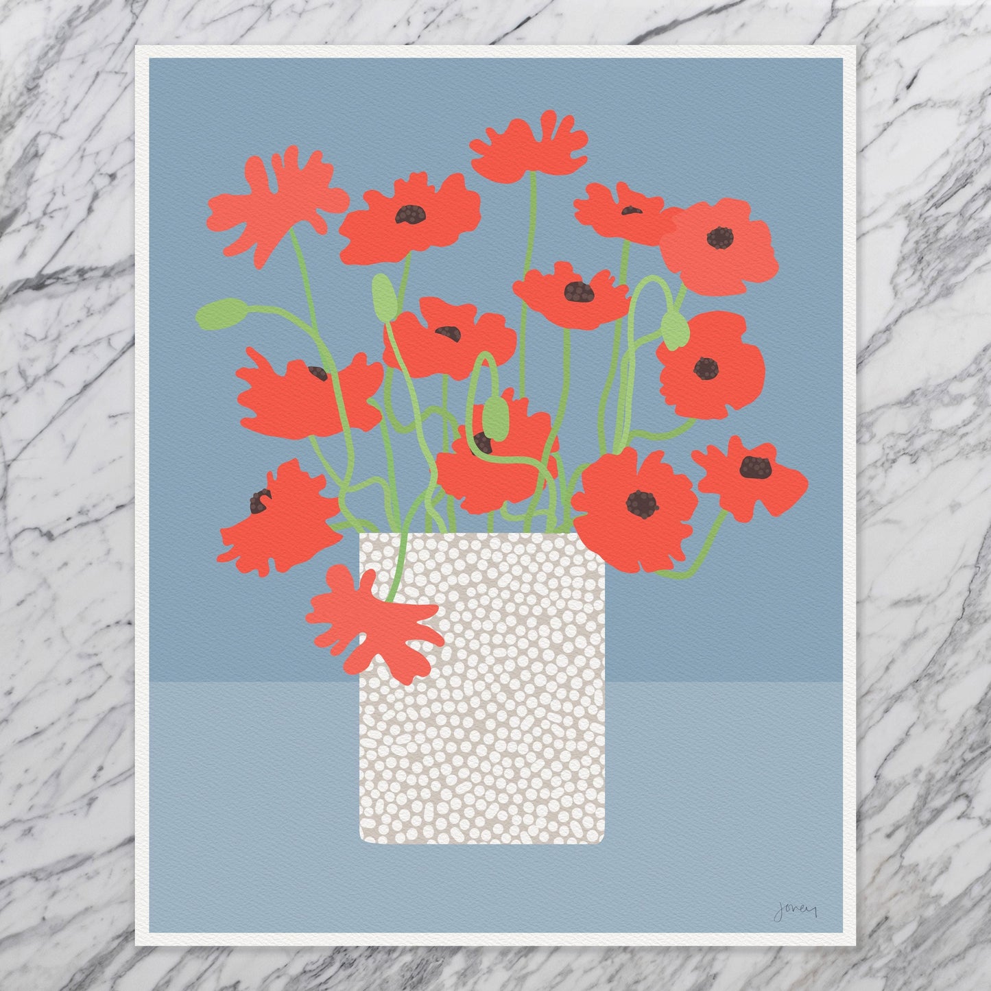 Icelandic Poppies Art Print - Unframed or Framed - 250601