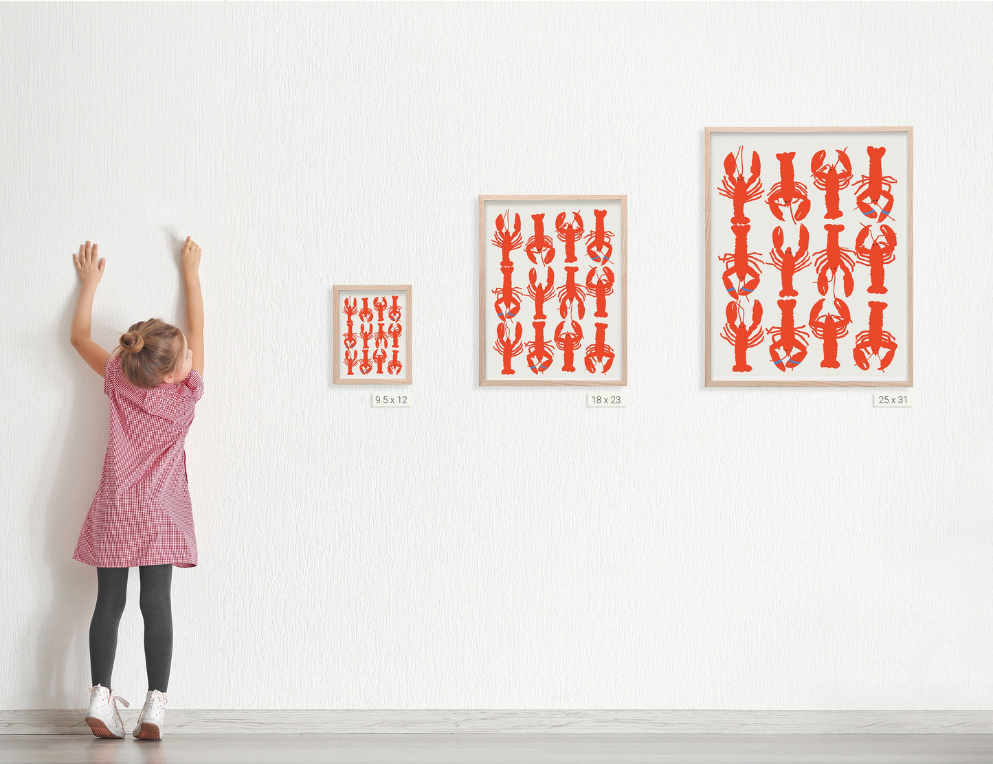 Lobsters Pattern Art Print - Unframed or Framed - 220515