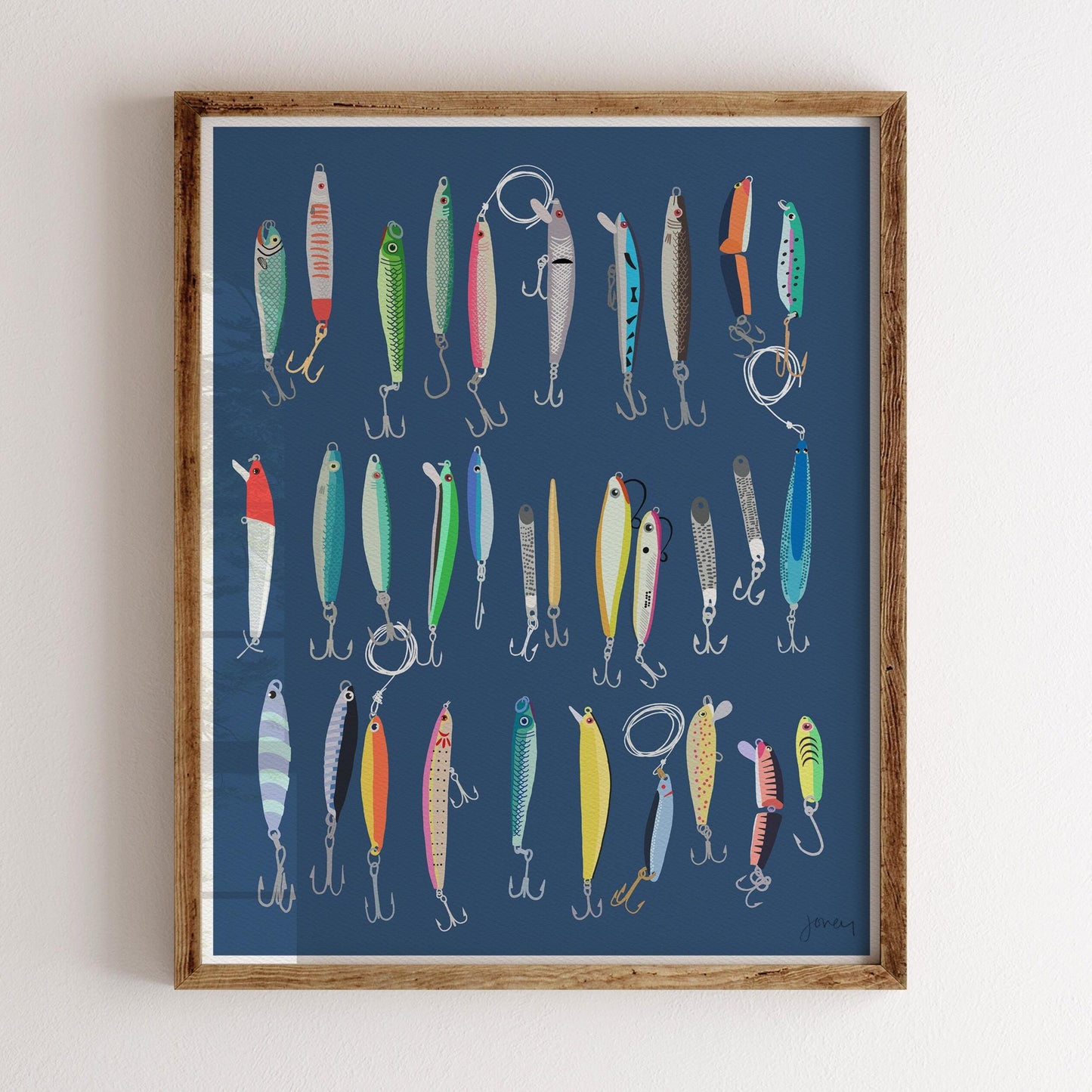Saltwater Fishing Lures Art Print - Unframed or Framed - 220731