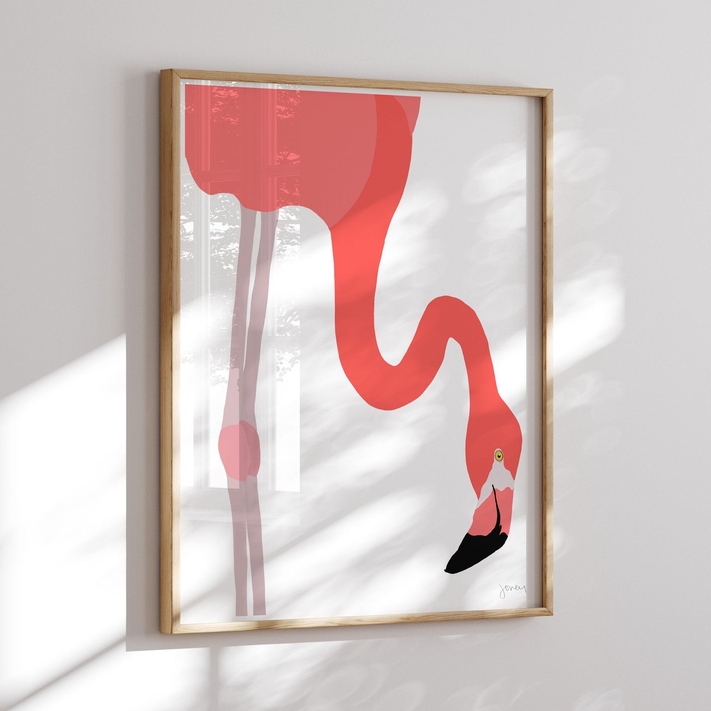 American Flamingo Art Print - Unframed or Framed - 230117