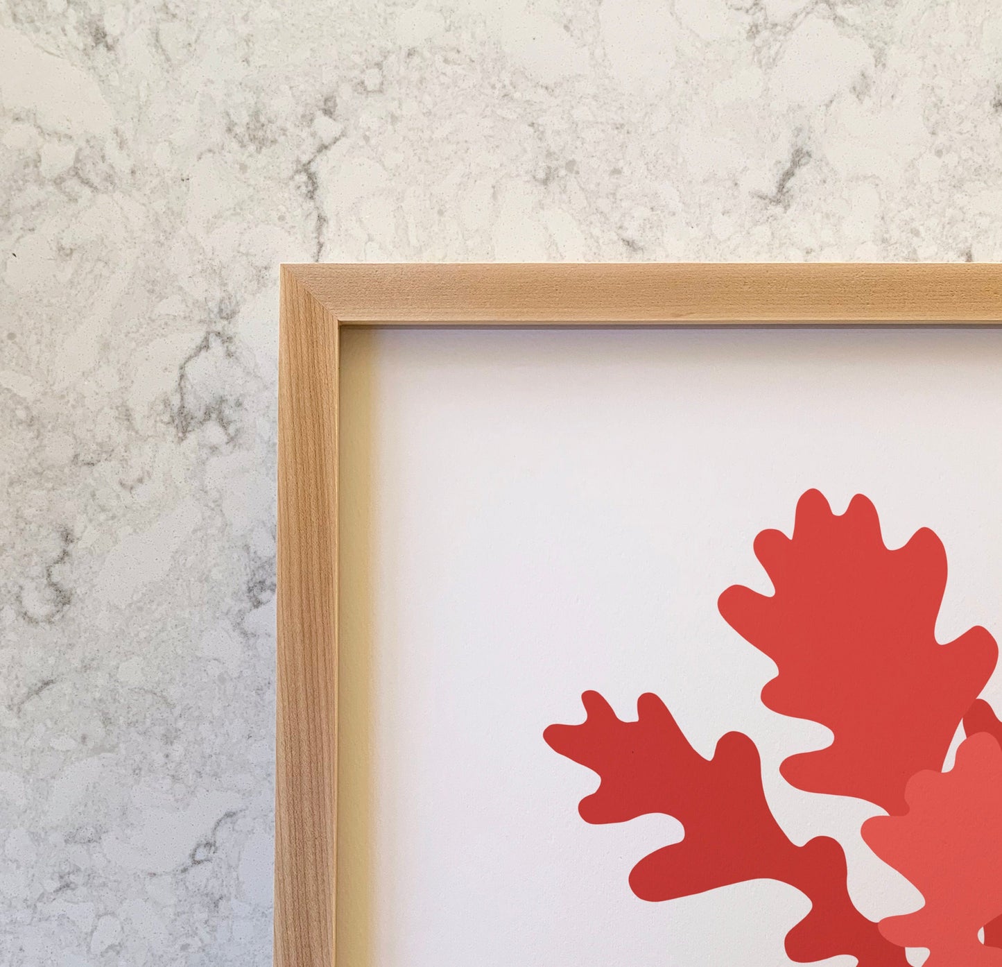 Oak Leaves in Vase Art Print - Unframed or Framed - Botanical Home Decor - 221108