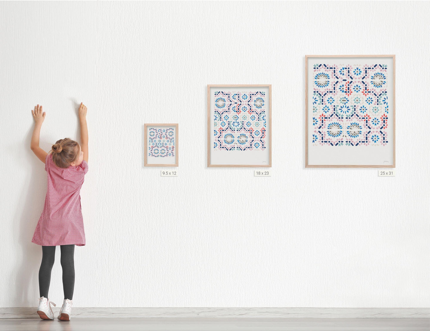 Abstract Tile Art Print - Vibrant Color Artwork | Framed or Unframed Options