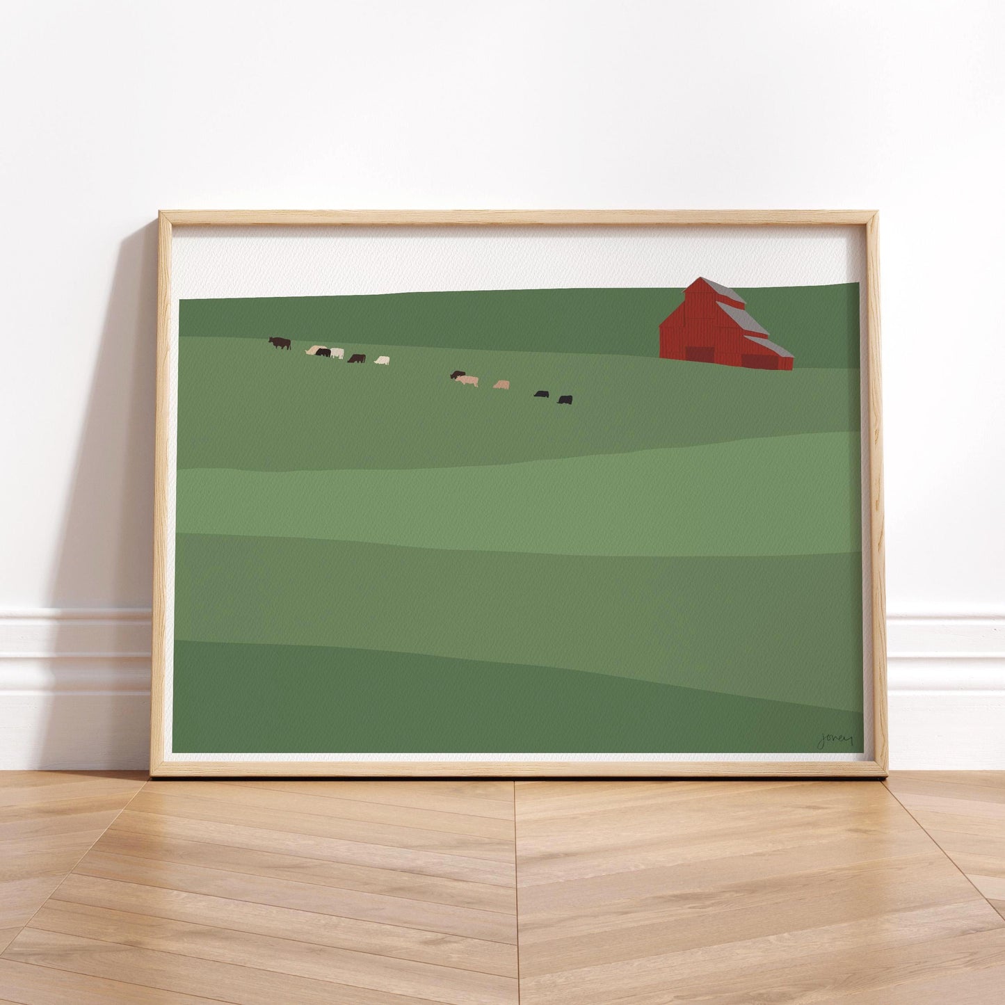 Cow Herd Art Print - Unframed or Framed - 250207